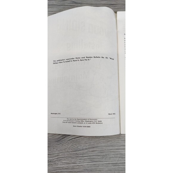 Wood Siding Painting Home & Garden Bulletin 203 USDA Brochure Guide 1973 - Picture 4 of 6